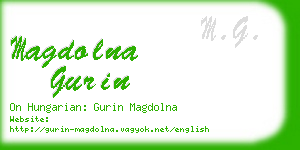 magdolna gurin business card